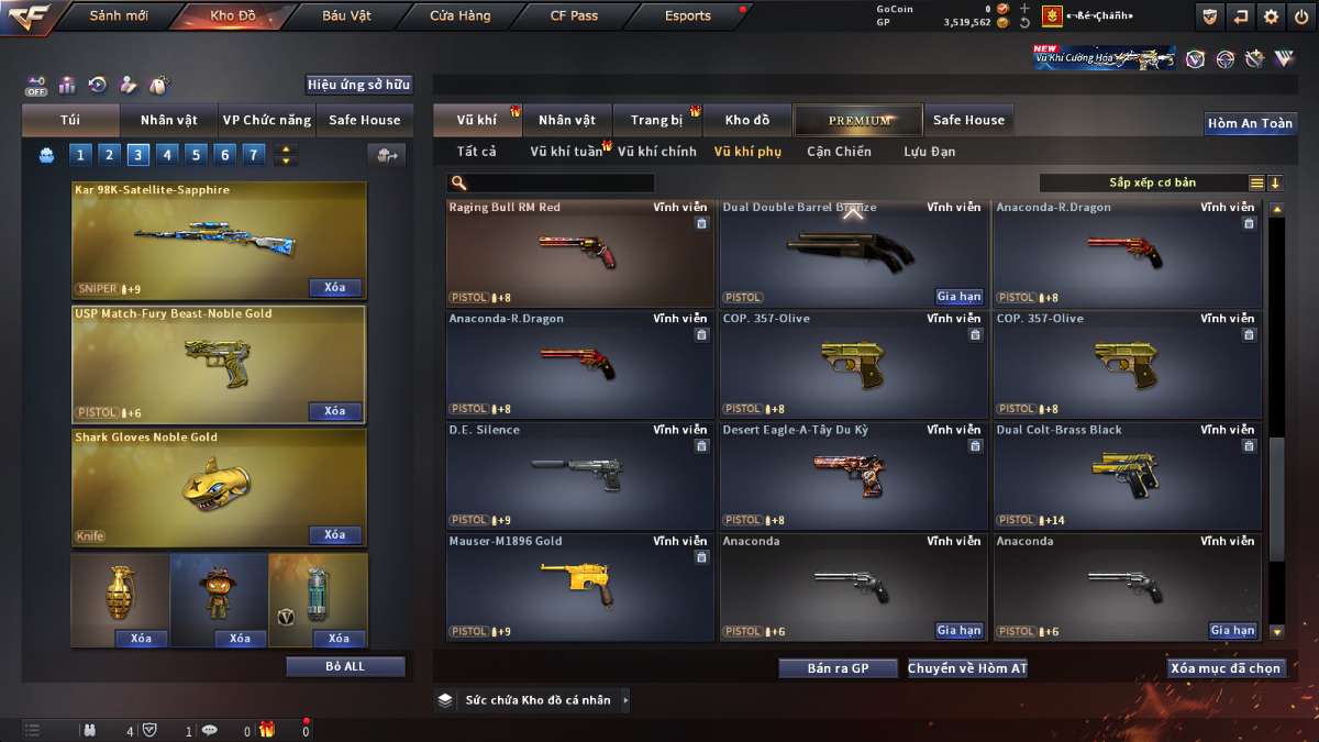 shop acc cf uy tin gia re